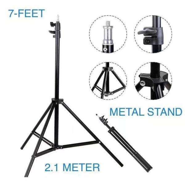 Ring Light 10 Inches + Right Light Stand 7 Ft | Best for Photography & Video