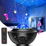 Galaxy Star Projector Lamp with LED Universe Effect & Dual Speakers